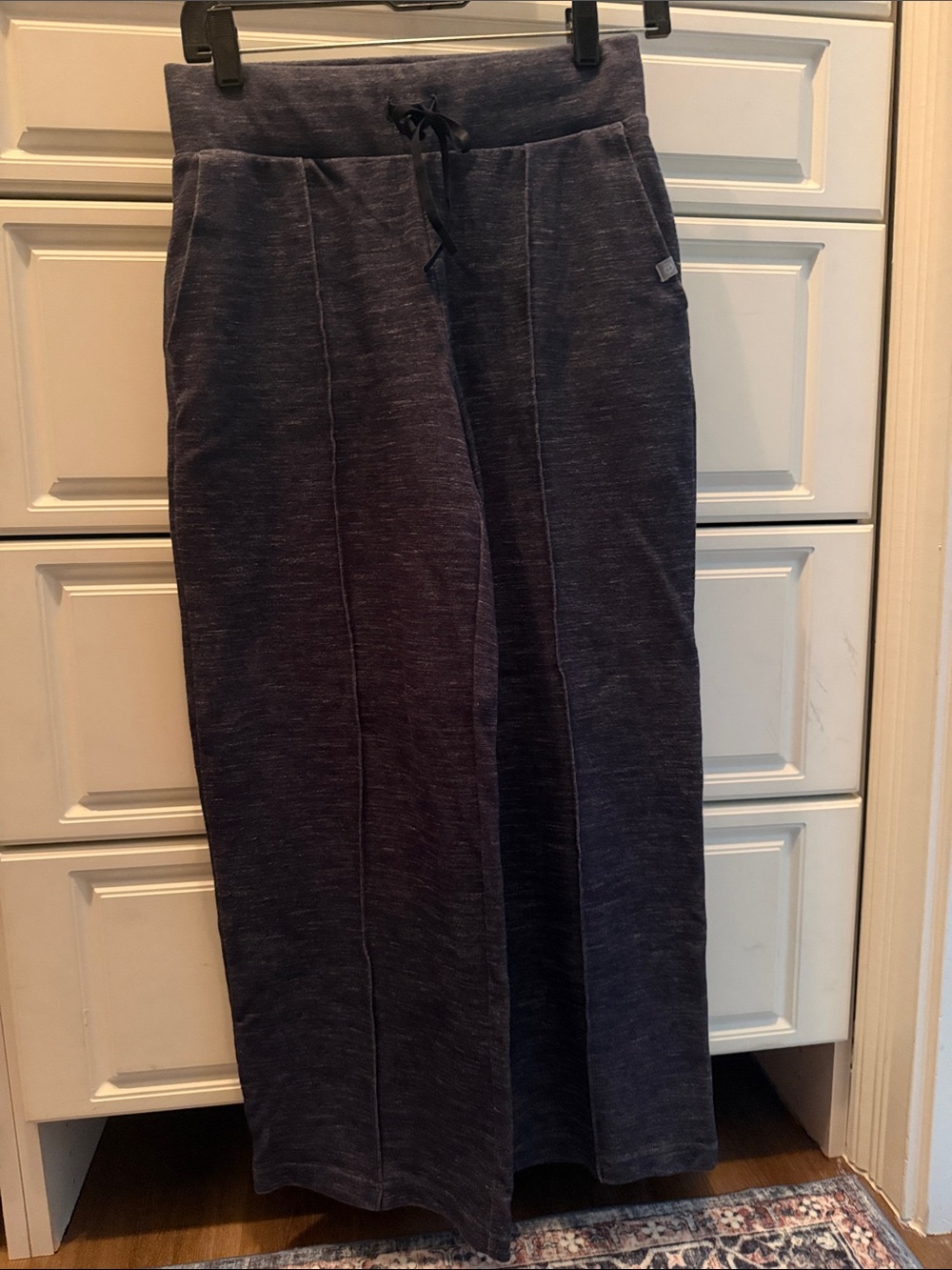Women's Wide-Leg Knit Pants - Heathered Navy